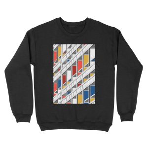 Architecture illustration le corbusier Unisex Crewneck Sweatshirt