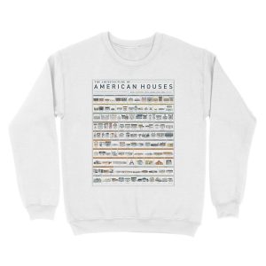 Alternative view of Architecture of American Houses Unisex Crewneck Sweatshirt