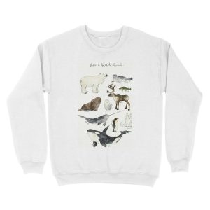 Alternative view of Arctic & Antarctic Animals Unisex Crewneck Sweatshirt