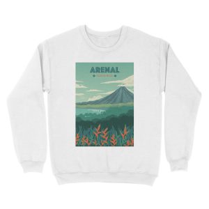 Alternative view of Arenal, Costa Rica Unisex Crewneck Sweatshirt