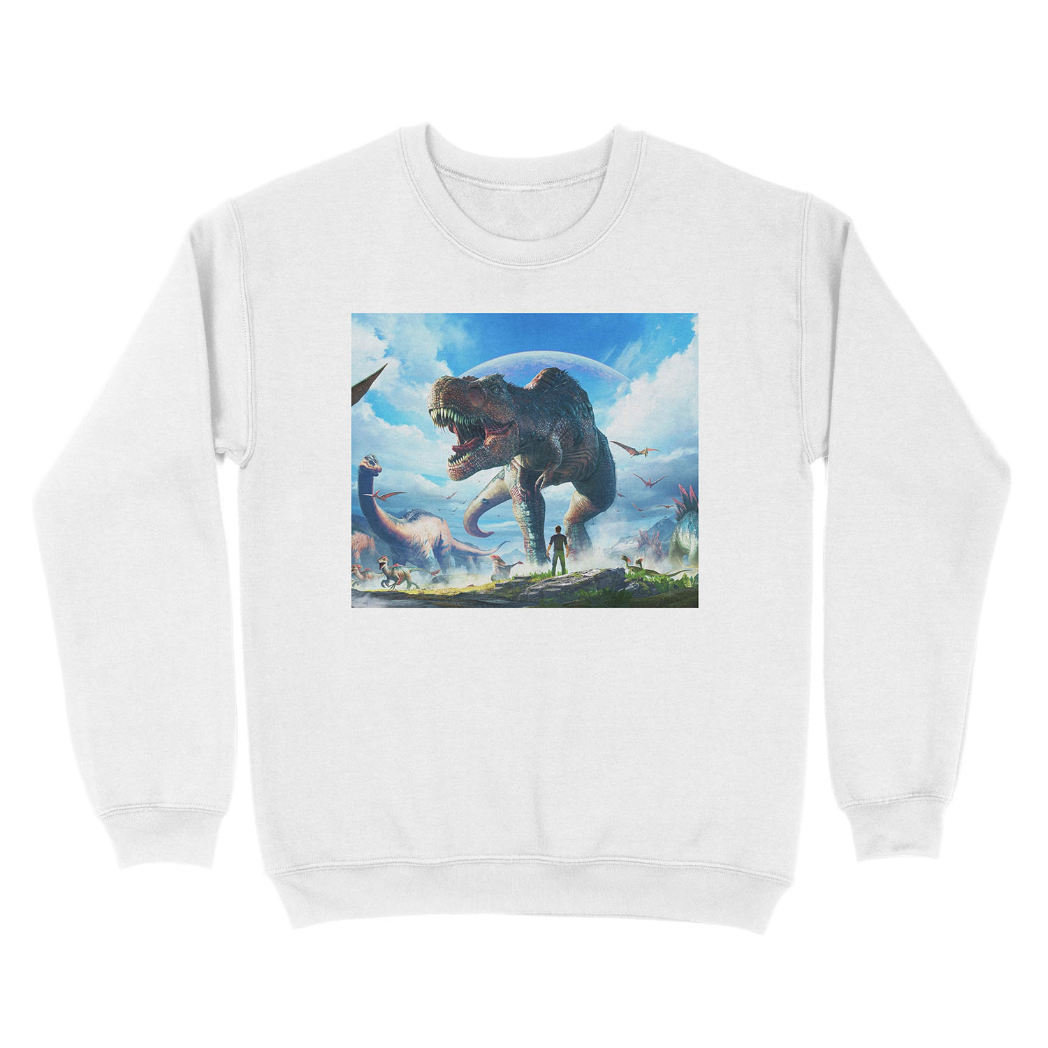 ARK: SURVIVAL EVOLVED | T-REX SKY Unisex Crewneck Sweatshirt - Image 2