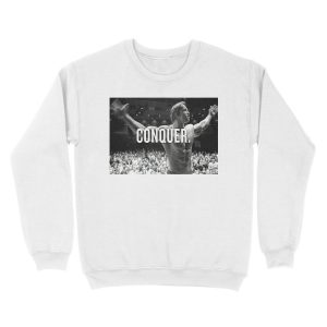 Alternative view of Arnold Schwarzenegger "Conquer" Motivational ness Unisex Crewneck Sweatshirt