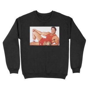 Arnold Schwarzenegger Lying pose Unisex Crewneck Sweatshirt