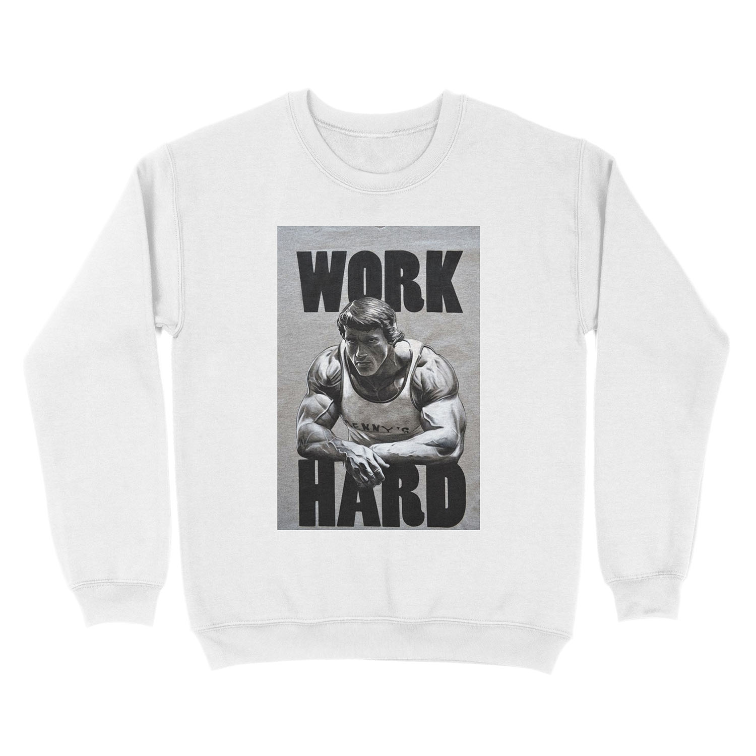 Arnold Schwarzenegger Work Hard Unisex Crewneck Sweatshirt - Image 2