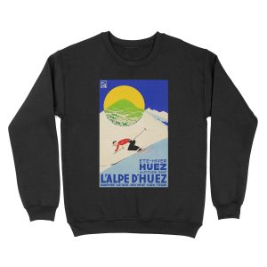 Art Deco era vintage Swiss Alps sport ad Unisex Crewneck Sweatshirt
