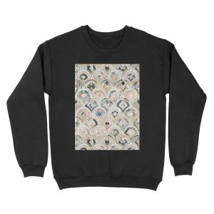 Art Deco Marble Tiles in Soft Pastels Unisex Crewneck Sweatshirt