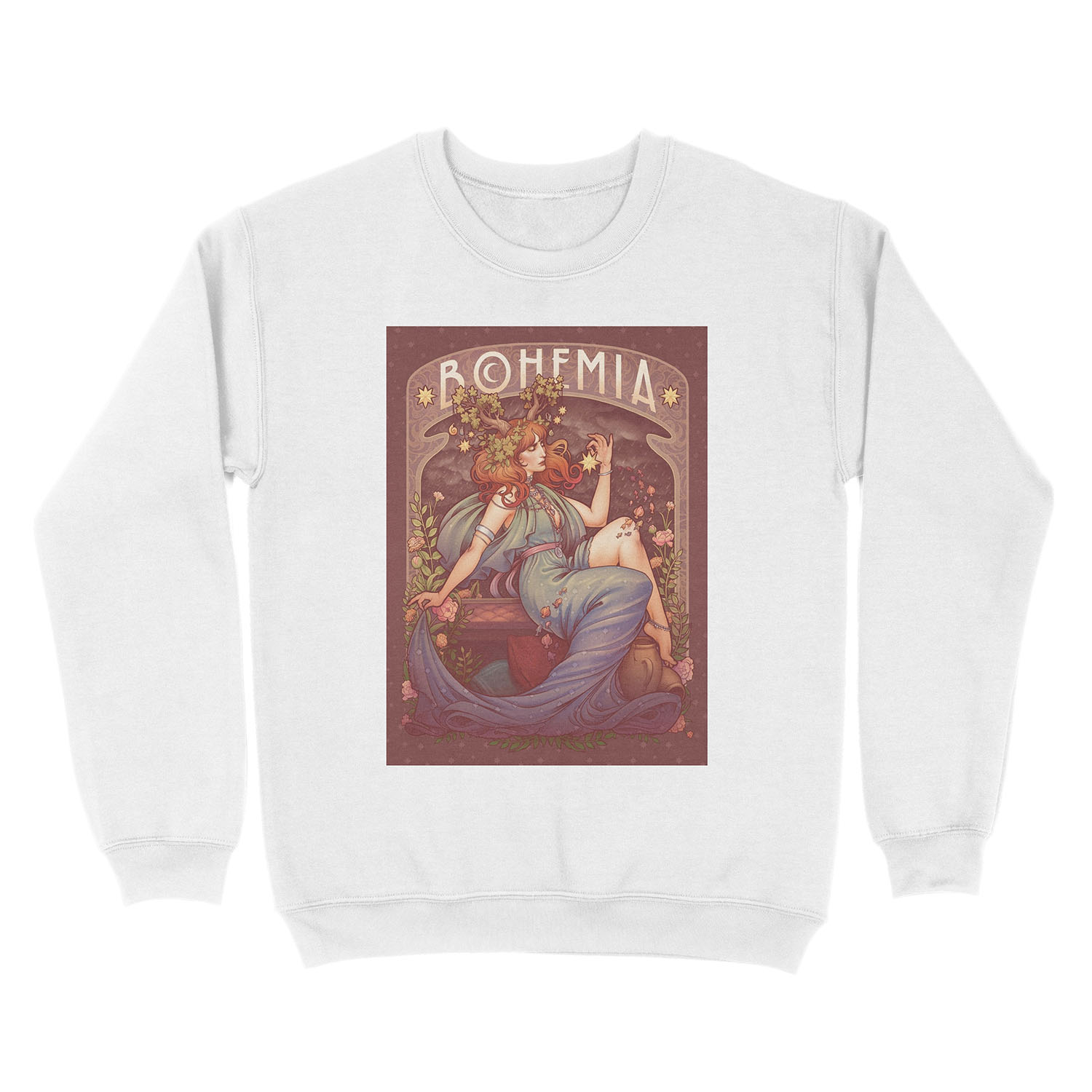 Art Nouveau BOHEMIA Unisex Crewneck Sweatshirt - Image 2