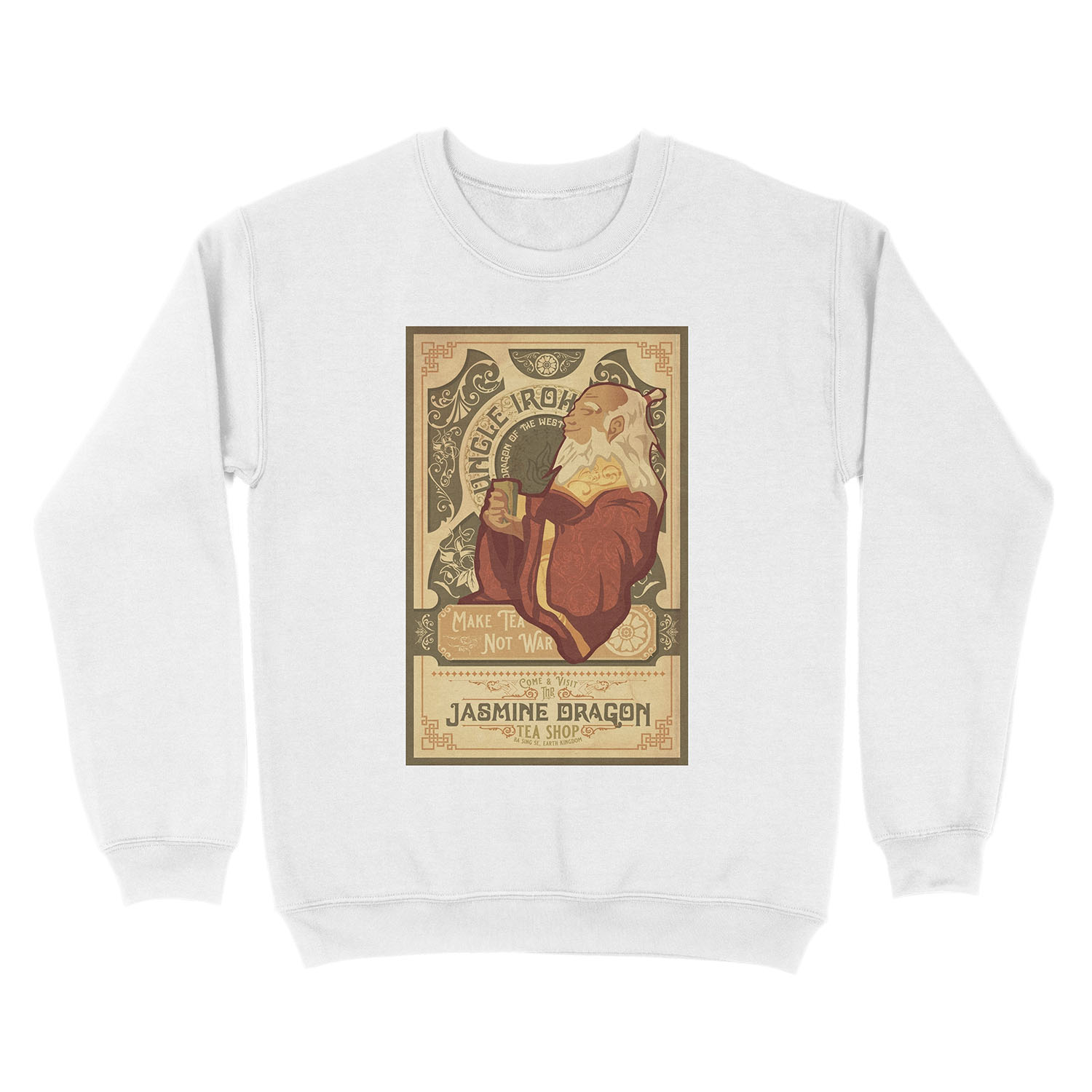 Art Nouveau Jasmine Dragon Unisex Crewneck Sweatshirt - Image 2