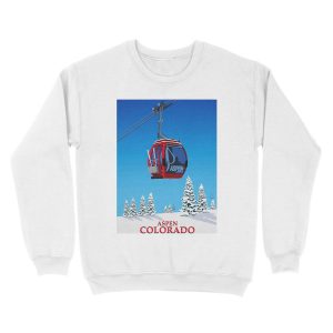 Alternative view of Aspen Ski Resort Unisex Crewneck Sweatshirt