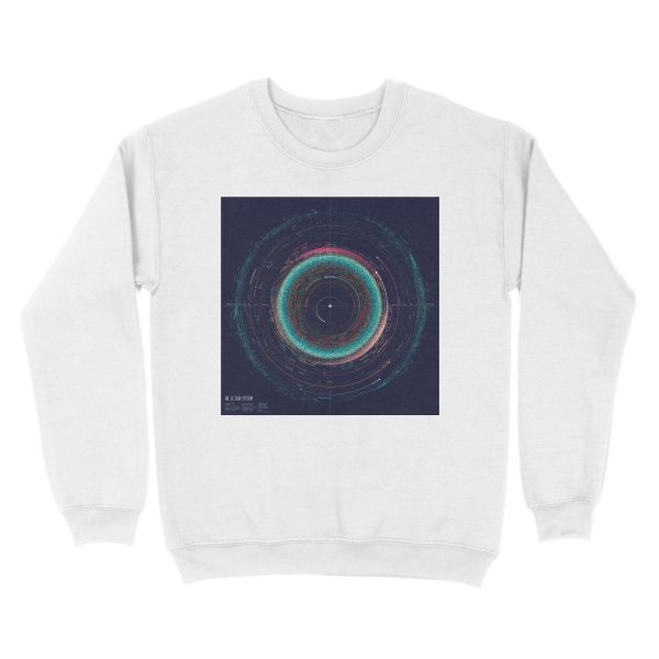 Asteroid Map of the Solar System Unisex Crewneck Sweatshirt - Image 2