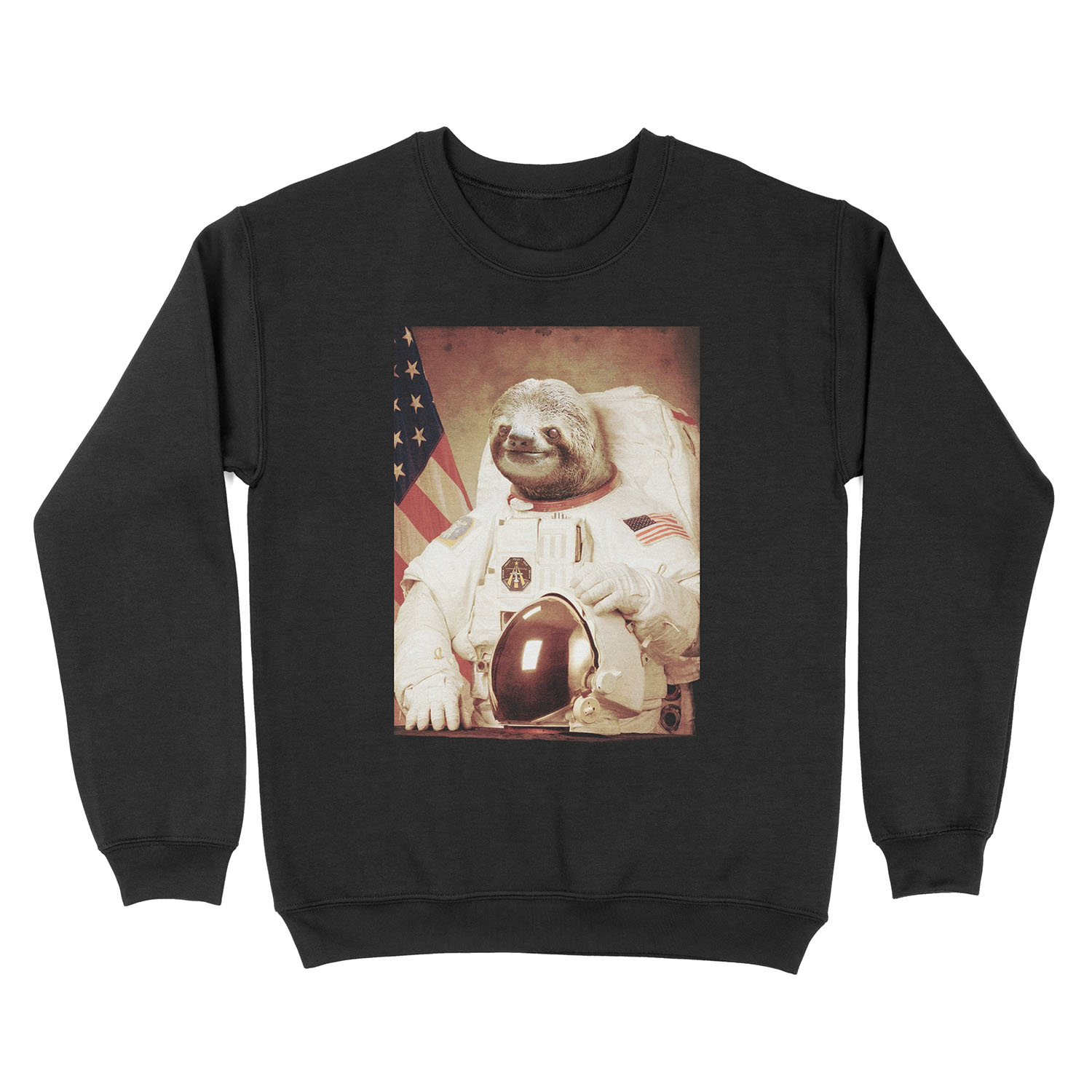 Astronaut Sloth Unisex Crewneck Sweatshirt