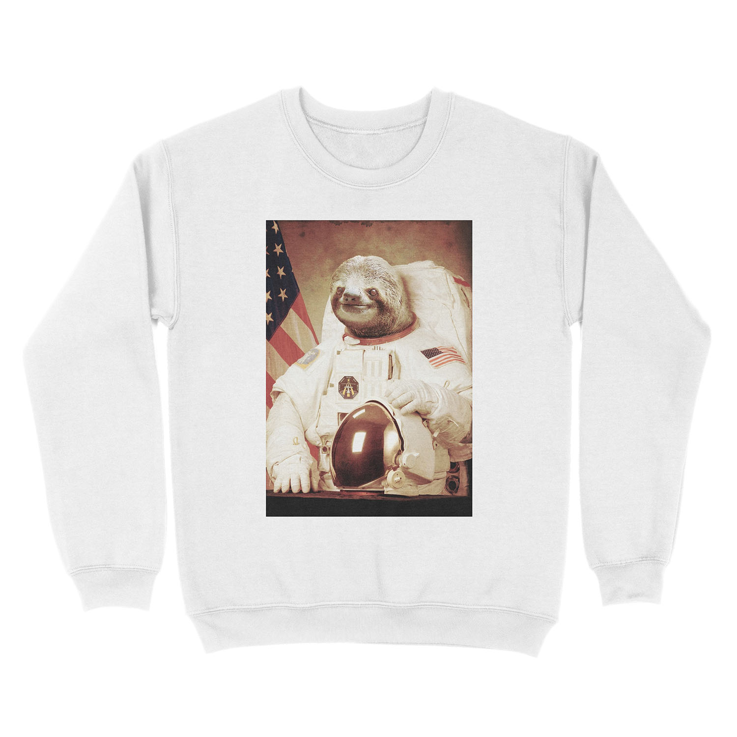 Astronaut Sloth Unisex Crewneck Sweatshirt - Image 2