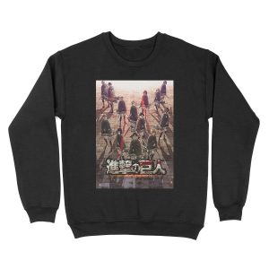 attack on titan design 20 Unisex Crewneck Sweatshirt