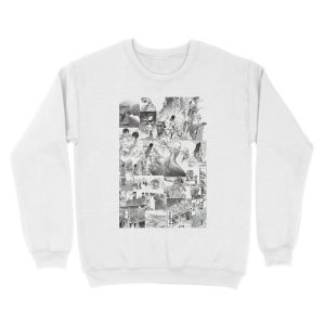 Alternative view of Attack on Titan Manga Collage Unisex Crewneck Sweatshirt