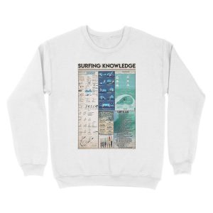 Alternative view of Attention For Surfing Becareful Unisex Crewneck Sweatshirt