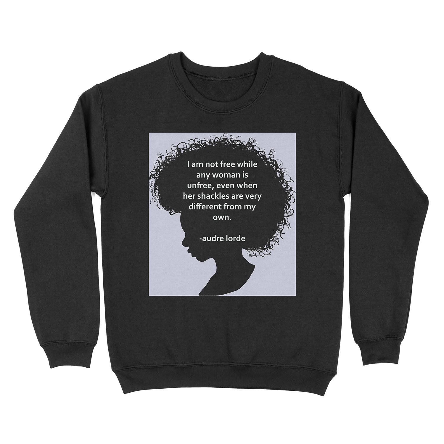 Audre Lorde Silhouette (black) Unisex Crewneck Sweatshirt