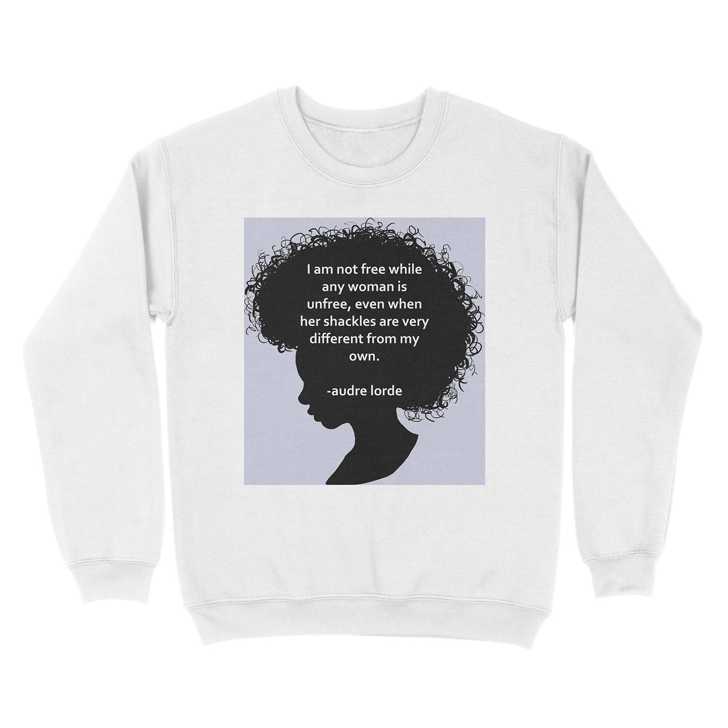 Audre Lorde Silhouette (black) Unisex Crewneck Sweatshirt - Image 2