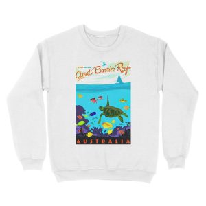 Alternative view of AUSTRALIA : Great Barrier Coral Reef Print Unisex Crewneck Sweatshirt