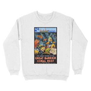 Alternative view of Australia Great Barrier Coral Reef Vintage Unisex Crewneck Sweatshirt