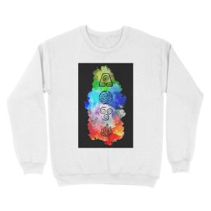 Alternative view of Avatar the Last Airbender - The Four Elements Unisex Crewneck Sweatshirt