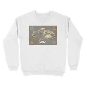 Alternative view of Avatar the Last Airbender World Map Unisex Crewneck Sweatshirt