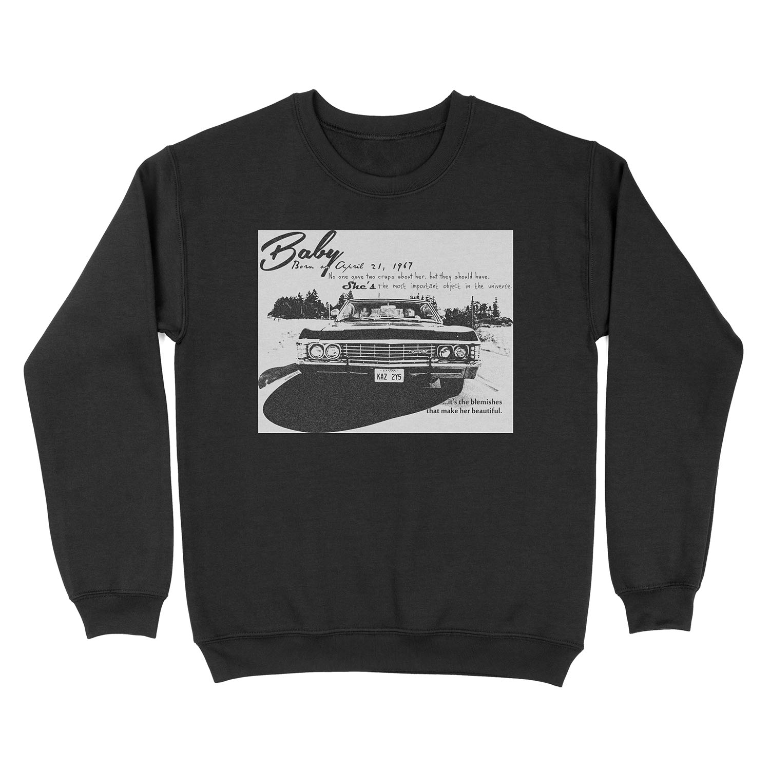 Baby Supernatural 67 Impala Unisex Crewneck Sweatshirt