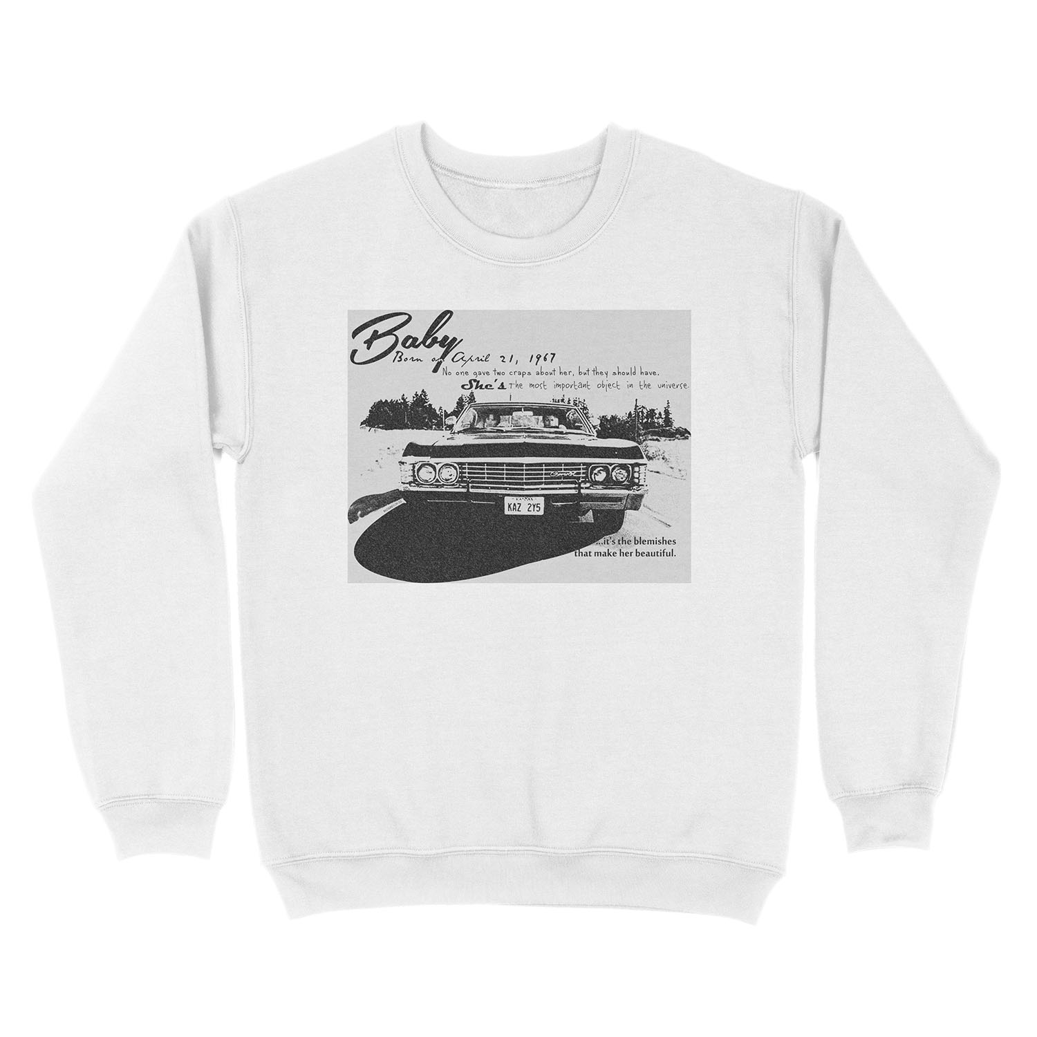 Baby Supernatural 67 Impala Unisex Crewneck Sweatshirt - Image 2