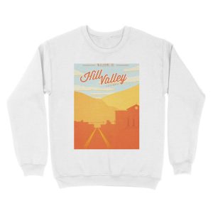 Alternative view of Back to the Future - Welcome To Hill Valley Unisex Crewneck Sweatshirt