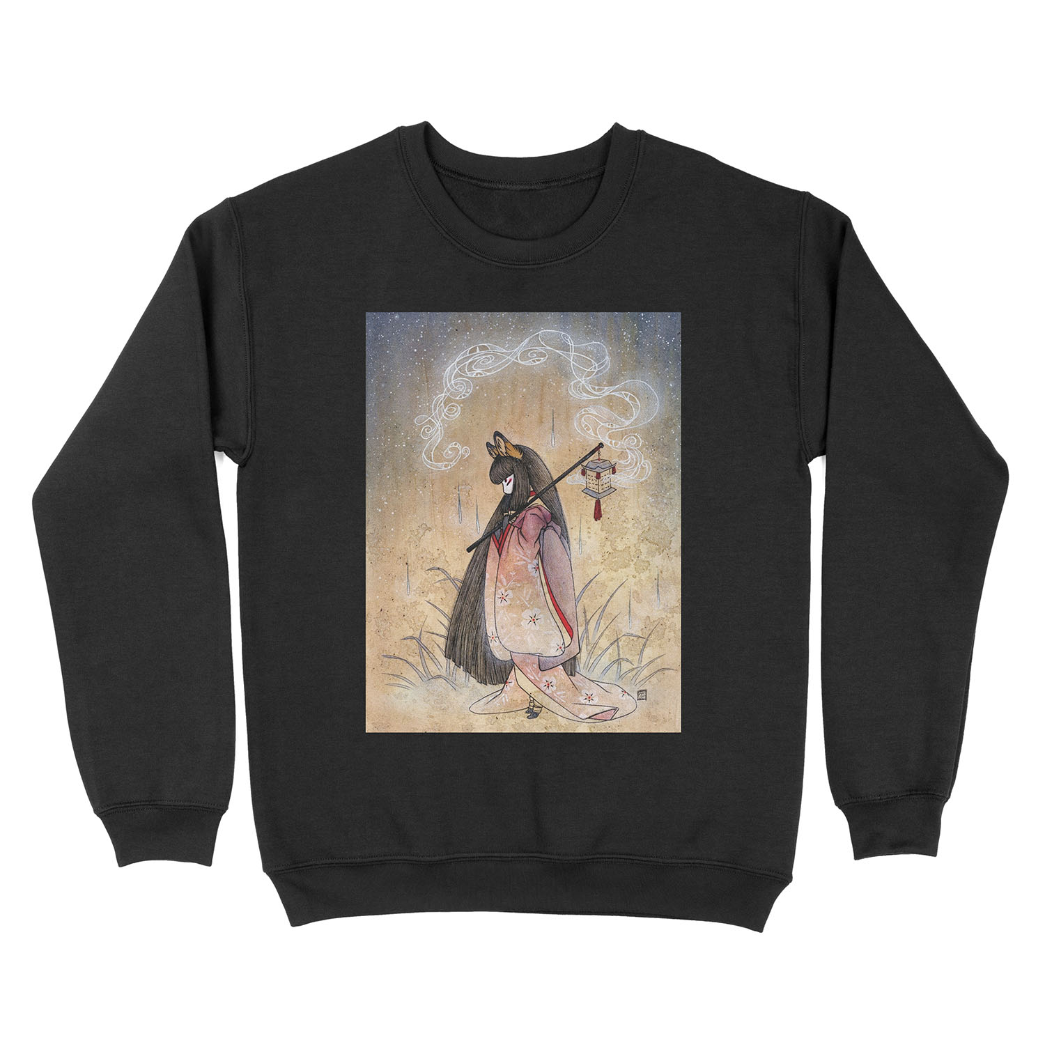 Bad Thoughts - Kitsune Fox Yokai Unisex Crewneck Sweatshirt