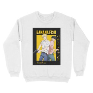 Alternative view of Banana Fish Ash Lynx Eiji Okumura Card Anime Unisex Crewneck Sweatshirt