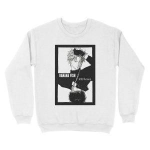 Alternative view of BANANA FISH - Chains B/W Unisex Crewneck Sweatshirt