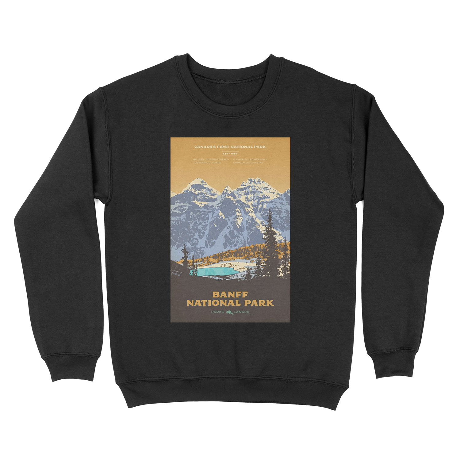 Banff National Park poster Unisex Crewneck Sweatshirt