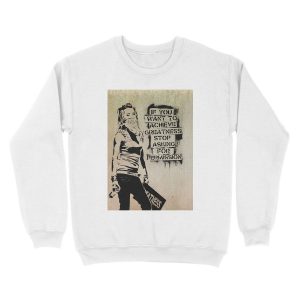 Alternative view of Banksy, greatness Unisex Crewneck Sweatshirt