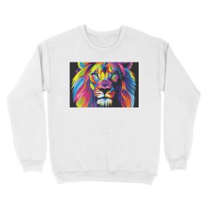 Alternative view of Banksy Rainbow Lion Graffiti Pop Art Painting Unisex Crewneck Sweatshirt