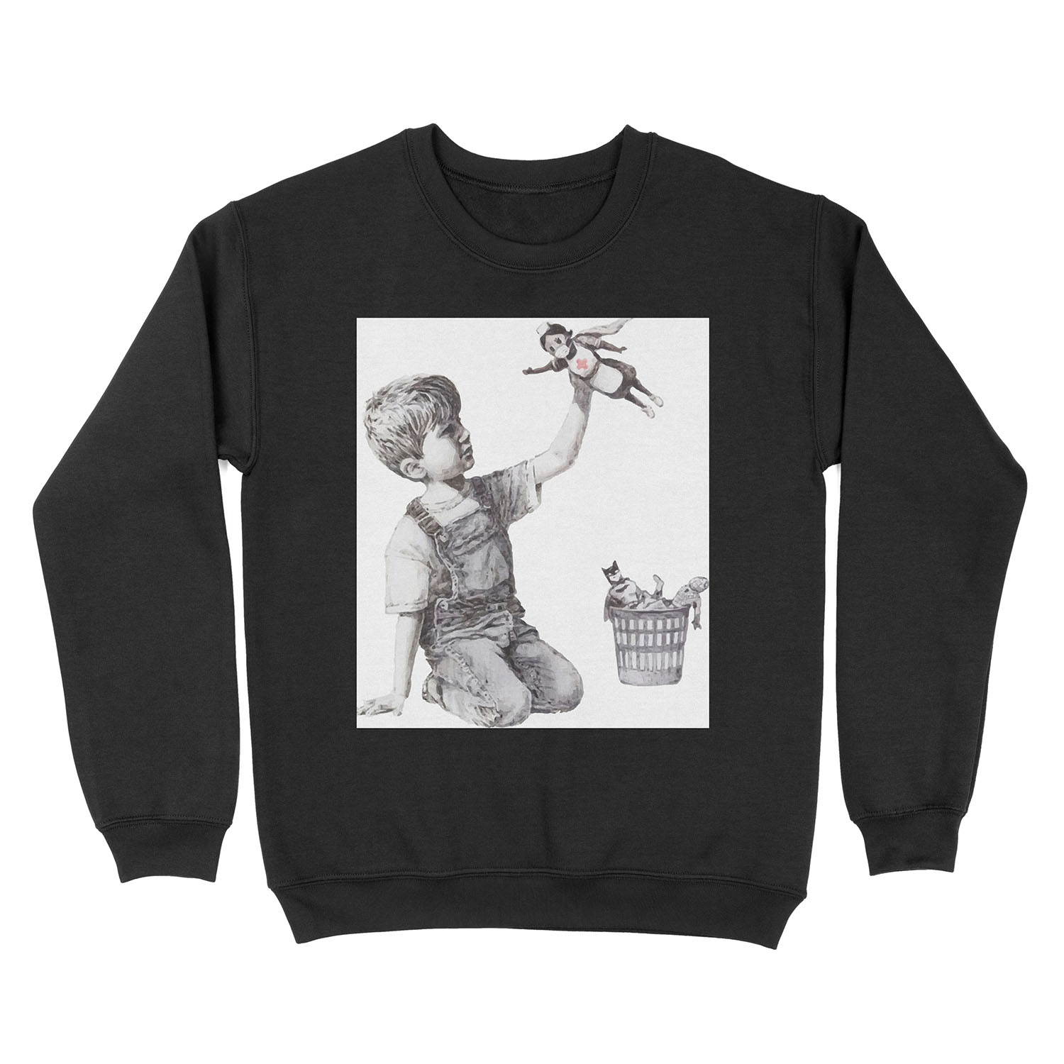BANKSY Superhero Nurse Unisex Crewneck Sweatshirt