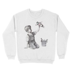 Alternative view of Banksy tribute to nurses Unisex Crewneck Sweatshirt