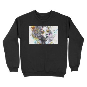 Banksy Urban Princess Graffiti Oil Painting Unisex Crewneck Sweatshirt