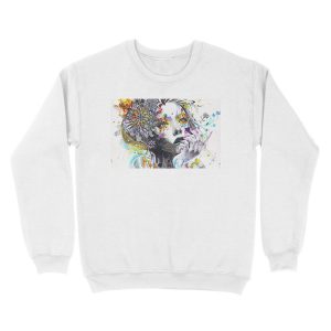 Alternative view of Banksy Urban Princess Graffiti Oil Painting Unisex Crewneck Sweatshirt