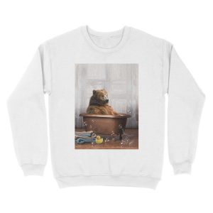 Alternative view of Bear in Bathtub Unisex Crewneck Sweatshirt
