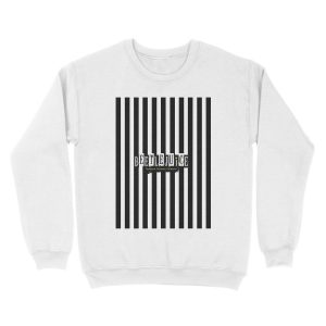 Alternative view of Beetlejuice Striped Musical Broadway Logo Unisex Crewneck Sweatshirt