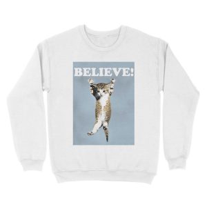Alternative view of Believe Cat Unisex Crewneck Sweatshirt
