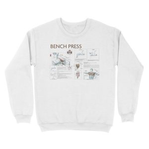 Alternative view of Bench Press - Exercise Diagram Unisex Crewneck Sweatshirt