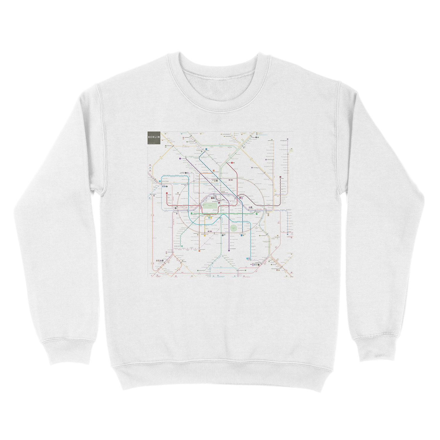 Berlin U-Bahn S-Bahn map Unisex Crewneck Sweatshirt - Image 2