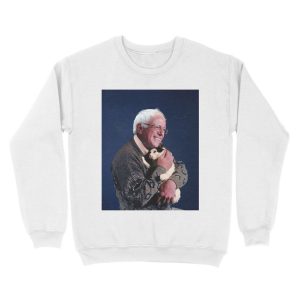 Alternative view of Bernie with Cat Unisex Crewneck Sweatshirt