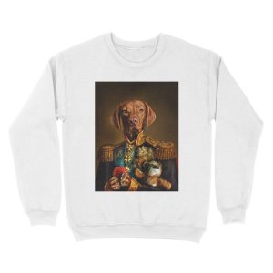 Alternative view of Bertie the Hungarian Vizsla - Dog Portrait Unisex Crewneck Sweatshirt