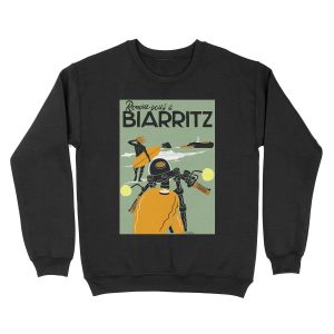 BIARRITZ ; Vintage Travel Advertising Print Unisex Crewneck Sweatshirt