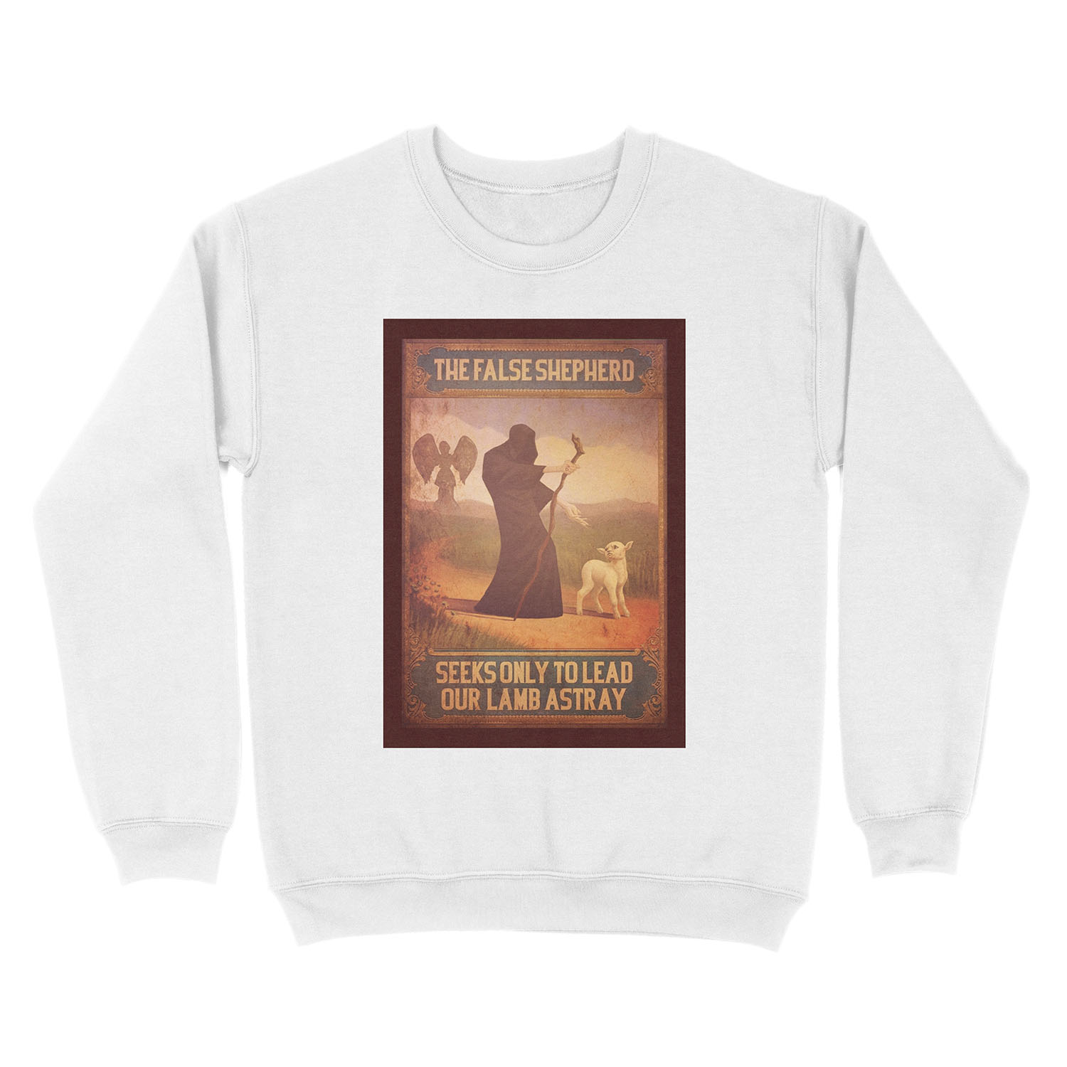 BioShock Infinite – The False Shepherd Seeks Only To Lead Our Lamb Astray Unisex Crewneck Sweatshirt - Image 2