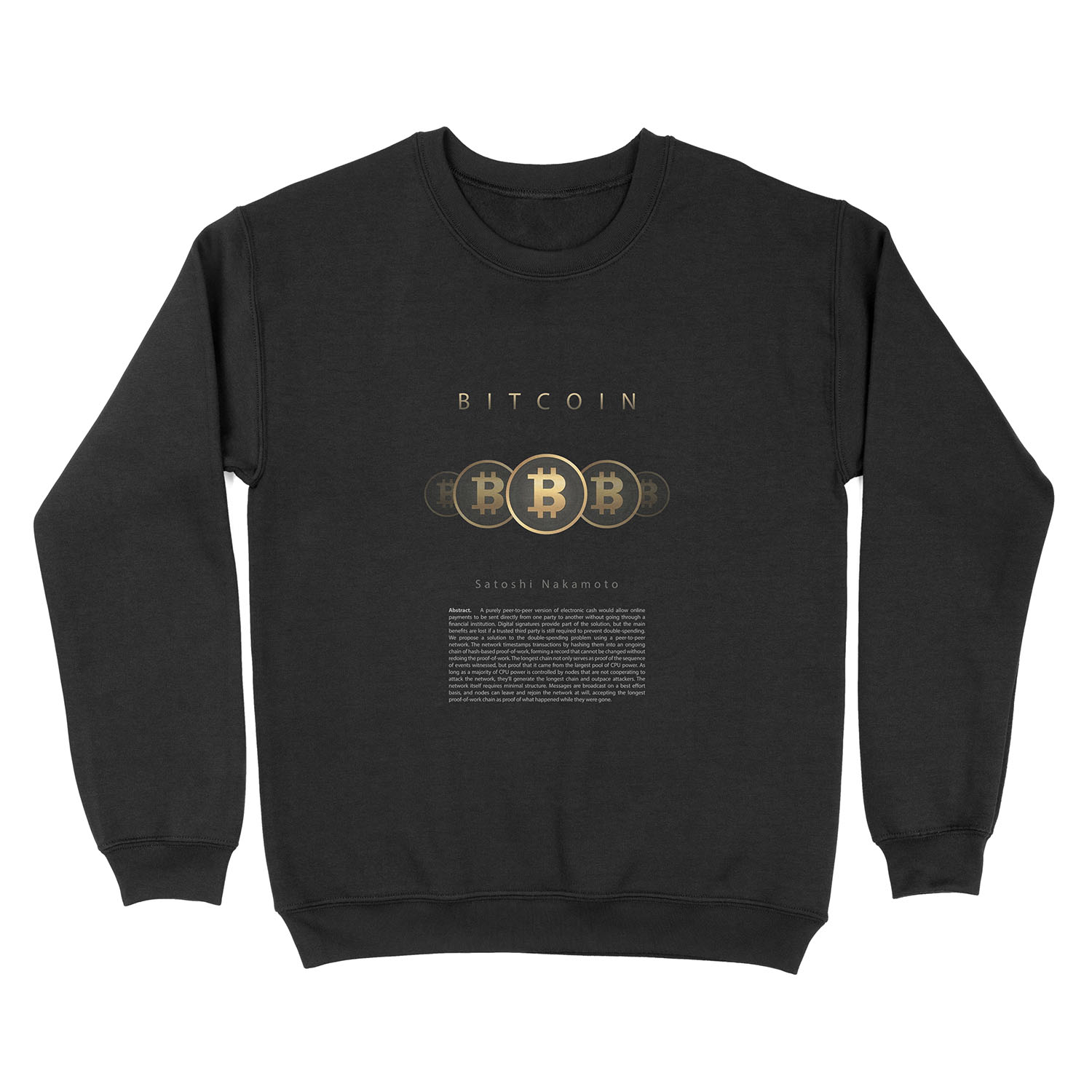 Bitcoin Modern Design Unisex Crewneck Sweatshirt
