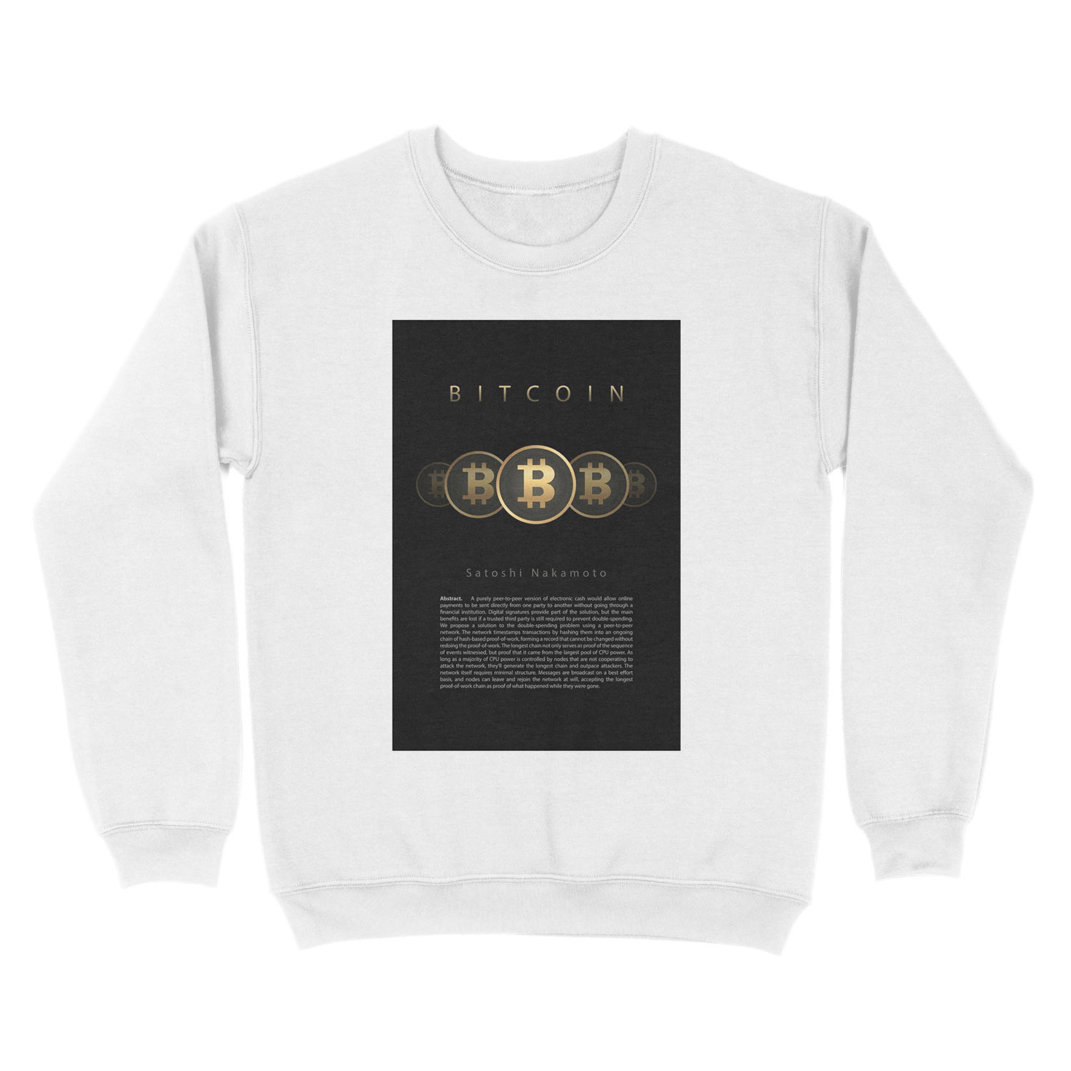 Bitcoin Modern Design Unisex Crewneck Sweatshirt - Image 2