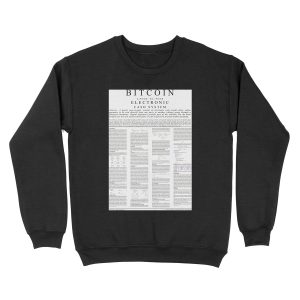 Bitcoin Whitepaper Unisex Crewneck Sweatshirt